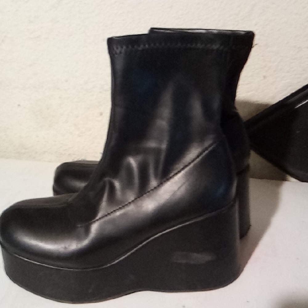 Women's Black Platform Ankle Boots